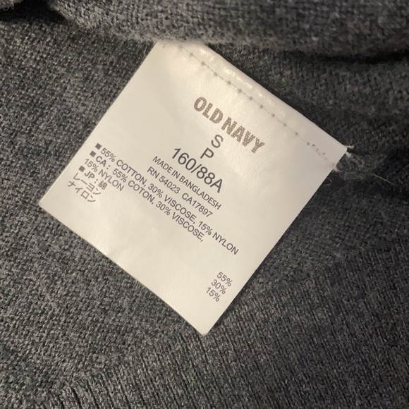 Old Navy Charcoal Grey Cardigan SZ S - Picture 5 of 5